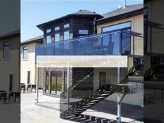 Σύστημα κιγκλιδώματος από σκληρυμένο γυαλί 10mm με ρυθμιζόμενα πείρους στήριξης Βίδες από ανοξείδωτο χάλυβα 304