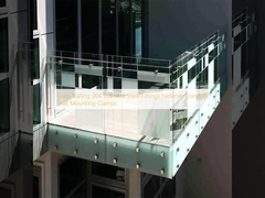 Γυάλινη περίφραξη 304 ατσάλινου χάλυβα Εγκατασκευές Συναρμολογητικά Συναρμολογητικά Κρατητήρια