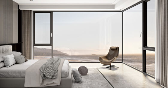 Αλουμινίου ανθεκτικό ανοιχτό παράθυρο με στρωμένο γυαλί και θερμαινόμενο μονωμένο γυαλί