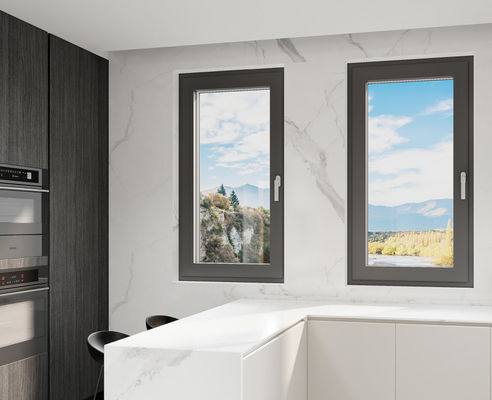 SZG Casement ανοικτό άλουμινίου swing παράθυρο με υλικό από ανοξείδωτο χάλυβα