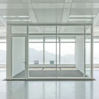 Σύγχρονο θορυβώδες γυάλινο διαχωριστικό με σκόνη επίστρωση αλουμινίου πλαίσιο