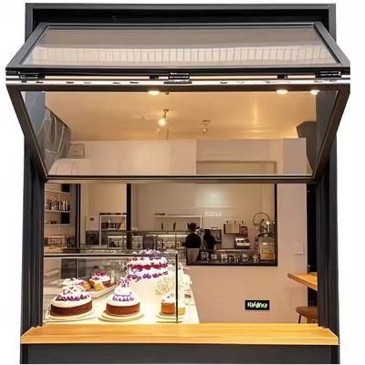 Αλουμινένια αναδιπλώσιμα παράθυρα με ηχομόνωση Διπλό τζάμι και στερεό υαλοπίνακα