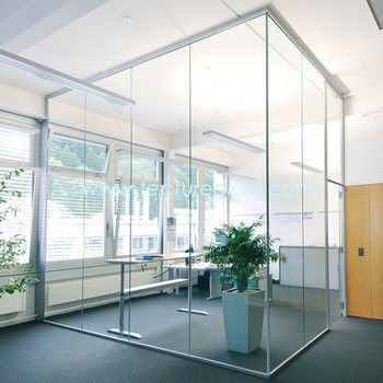 ποιότητας  Dustproof Glass Partition Wall Easy Cleaning Glass Office Partitions εργοστάσιο