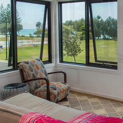 Υψηλής Ασφάλειας Αλουμινίου Φρέμα Κλίση και Γύρισμα παράθυρο με μονό τείχος