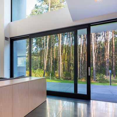 Ασφάλεια κατοικίες Αλουμινίου οδοντωτές πόρτες γυαλί μονωμένο γυαλί με θερμικό προφίλ ρήξης