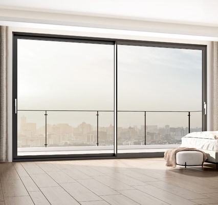 Προσαρμοσμένη διάσταση Αλουμινίου ολισθητή πόρτα μονωμένο γυαλί διπλό γυαλί ολισθητές πόρτες