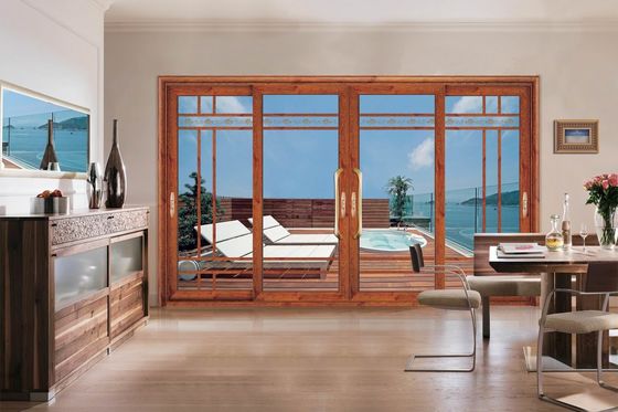 Διπλή γυάλινη γυάλινη συρόμενη πόρτα αντοχή σε τυφώνα πολλαπλή γυάλινη πόρτα