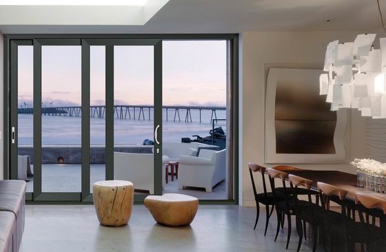 Προσαρμοσμένο Μεγάλο Στρίψιμο Γυαλί Πύλες Πωλίσιμο Αλουμινίου Φρέμα