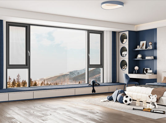 Ανοιχτό παράθυρο από αλουμίνιο με θερμαινόμενο μονωμένο γυαλί και θερμαινόμενο επικαλυμμένο γυαλί