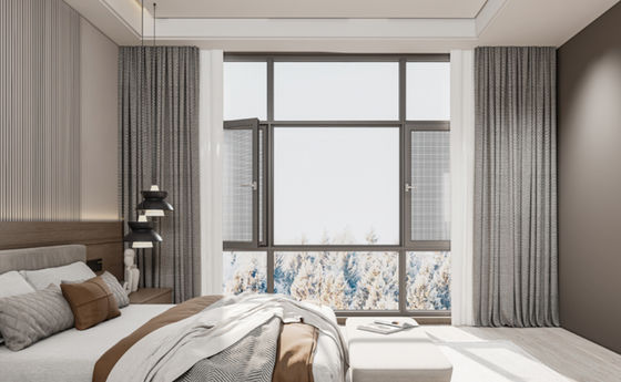 SZG εξοικονόμηση χώρου Αλουμίνιο Εξωτερικά ανοιχτά παράθυρα για τη μέγιστη κυκλοφορία αέρα