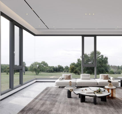 Εύκολη συντήρηση Αλουμινίου κυλιόμενο παράθυρο Ανθεκτικό στη διάβρωση κυλιόμενο γυαλί παράθυρο