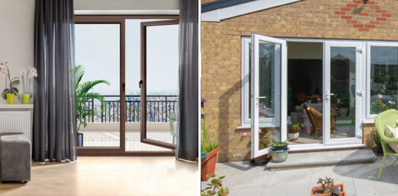 Υψηλής απόδοσης Αλουμινίου Φρέμα Swing Door Θερμικό Break Εύκολη συντήρηση