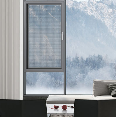 Γκρι Αλουμινίου Κουνούμενο παράθυρο Υψηλής εξαερισμού Κεφάλαιο παράθυρα ανοιχτά προς τα έξω