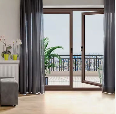 SZG Σπίτι Αλουμινίου Διπλό γυαλί πόρτες για την ασφάλεια και ομαλή ανοιχτή