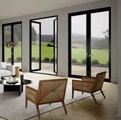 Πύλη κυματισμού από αλουμίνιο λεπτού πλαισίου με στρώμα από θερμαινόμενο γυαλί