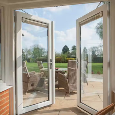 Διπλή θήκη Αλουμινίου Φρέμα Κουνούμενη πόρτα μοντέρνο σχεδιασμό με θραυσμένο γυαλί