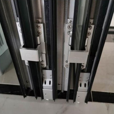 Δύοπτυχες πόρτες πατώματος από θραυσμένο γυαλί αλουμινίου με προφίλ θερμικής ρήξης
