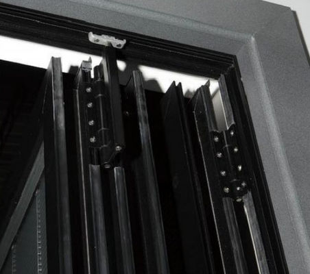 Ακατάπαυση λειτουργία Αλουμινίου διπλής πόρτας βαρύ φορτίο Αλουμινίου ακορντεόν πόρτα