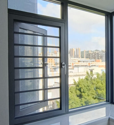 Προσαρμόσιμο 1.2mm Αλουμινίου Casement Swing παράθυρο μοντέρνο σχεδιασμό