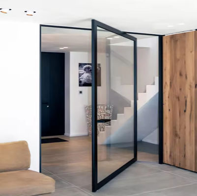 Αλουμινίου κράμα Χωρίς πλαίσιο γυάλινη πόρτες περιστροφής Ανθεκτική στη διάβρωση Εύκολο καθαρισμό