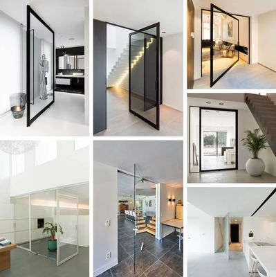 Αλουμινίου κράμα Χωρίς πλαίσιο γυάλινη πόρτες περιστροφής Ανθεκτική στη διάβρωση Εύκολο καθαρισμό