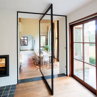 Αντίσταση σε τυφώνες Πυροβολημένη πόρτα αλουμινίου προσαρμοσμένη με στρωμένο γυαλί