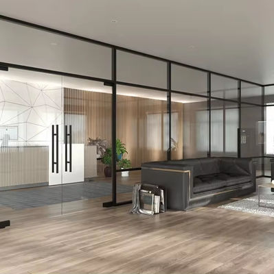 Σύγχρονο θορυβώδες γυάλινο διαχωριστικό με σκόνη επίστρωση αλουμινίου πλαίσιο