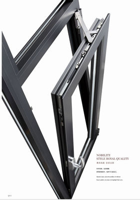 Προσαρμόσιμα παράθυρα από αλουμίνιο με κλίση και στροφή ηχομονωμένα με μονωμένο γυαλί