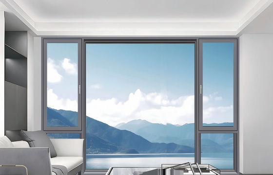 Προσαρμόσιμα παράθυρα από αλουμίνιο με κλίση και στροφή ηχομονωμένα με μονωμένο γυαλί