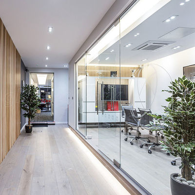 Αλουμινίου Φρέμα γυαλί Τείχη κουμπιούλ Διάσταση προσαρμοσμένη με πόρτα