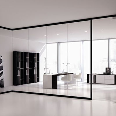 Ευέλικτο γυάλινο διαχωριστικό τοίχωμα Αλουμινένιο πλαίσιο Ηχομόνωτα διαχωριστικά γραφείου