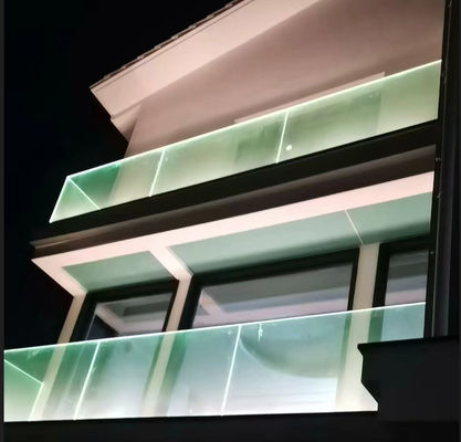 Εξωτερικό Αλουμίνιο U Channel γυάλινο κάγκελο ελαφρύ με φως LED