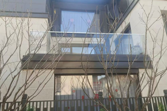 Βαλκόνι Αλουμίνιο U Channel Glass Railing Αειφόρος U Channel Balustrade