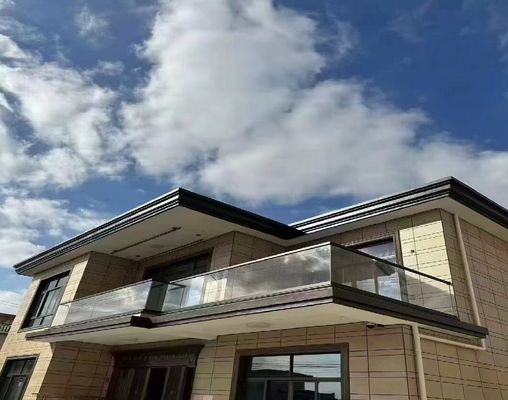 Ευέλικτο γυάλινο κάγκελο από αλουμίνιο σε κανάλι U
