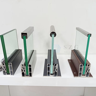 Διαφανής Ασφάλεια Αλουμινίου U Channel Glass Railing Powder Coated Aluminium Glass Balustrade