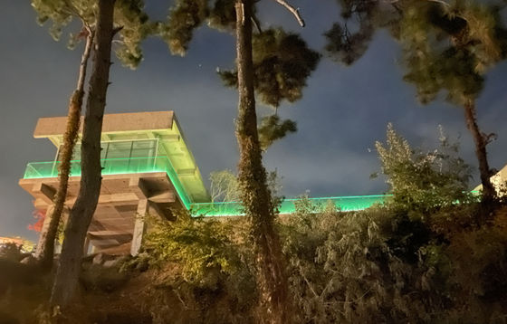 12mm σκάλα χωρίς πλαίσιο γυάλινο μπαλκόνι περίφραξη U κανάλι με φως LED