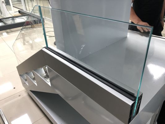 Προσαρμόσιμη 12mm Αλουμίνιο U Channel γυάλινη περίφραξη 304 SS Handrail Χωρίς πλαίσιο γυάλινη μπαλοστάρα