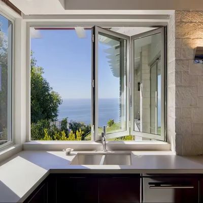 Ελέγχου θερμοκρασίας Ηχομόνωση Παράθυρα με προσαρμόσιμο πάχος γυαλιού Αλουμίνιο-Ατσάλι-Γυαλί