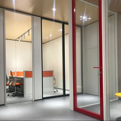 Αλουμινίου διπλή γυάλινη πόρτες κυματισμού κατάστημα μπροστινή αλουμινίου διπλή πόρτες με κλωστή