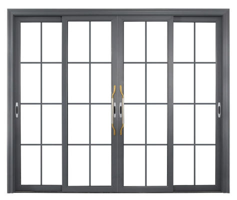 Μεγάλη σύγχρονη εσωτερική κλειδωτή ακορντεόν Μαύρη γυάλινη πόρτα προσαρμοσμένη διπλή γυάλινη πόρτα