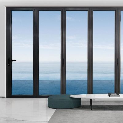 Σοφή και σύγχρονη αναδιπλούμενη πόρτα από αλουμίνιο με 10ετή εγγύηση και προσαρμοσμένη επεξεργασία επιφάνειας