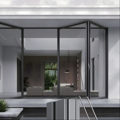 Ασφαλής μηχανισμός κλειδώματος Πύλες από γυαλί από αλουμίνιο σε ασήμι/λευκό/μαύρο/προσαρμοσμένες για εκπαιδευτικά ιδρύματα