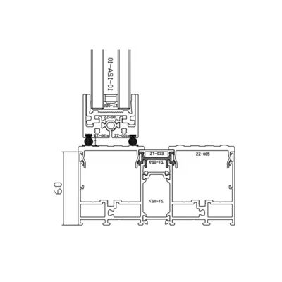 Εσωτερική πρίζα αλουμινίου από ανοξείδωτο χάλυβα με καθαρό γυαλί και πάχος πλαισίου 1,8 mm