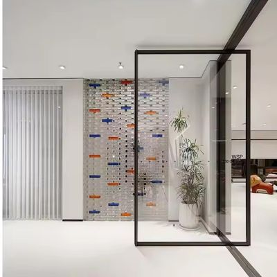 Εσωτερική πρίζα αλουμινίου από ανοξείδωτο χάλυβα με καθαρό γυαλί και πάχος πλαισίου 1,8 mm