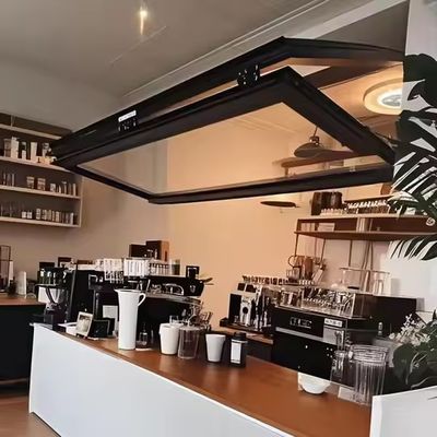 Αλουμινένια αναδιπλώσιμα παράθυρα με ηχομόνωση Διπλό τζάμι και στερεό υαλοπίνακα