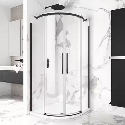 Πλαϊνή συρόμενη γυάλινη διαχωριστική για μπάνιο από αλουμίνιο, γυαλί και ανοξείδωτο χάλυβα, καμπίνα ντους walk-in