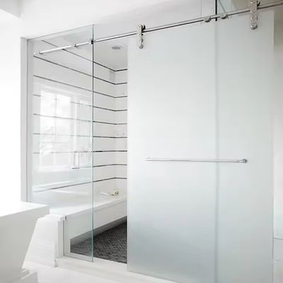 Εσωτερική πόρτα διαχωρισμού από γυαλί με πάχος προφίλ 1,4 mm Παγωμένο γυαλί και διάρκεια ζωής 50 ετών