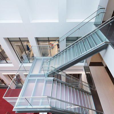 Αλουμίνιο U Προφίλ Κανάλι Γυάλινη Σκάλα Κάγκελο Με Γυάλινο Σφιγκτήρα Σκάλα Χειρολισθήρα Πάνω Κάγκελο Πλαίσιο