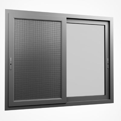 Διπλό γυάλινο συρόμενο παράθυρο με πλαίσιο από κράμα αλουμινίου και μονωμένο γυαλί για 50 χρόνια ζωής