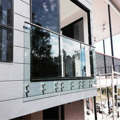 Σύστημα φράχτησης από θερμαινόμενο γυαλί για εξωτερικό μπαλκόνι χωρίς πλαίσιο με αγκυροβολητές